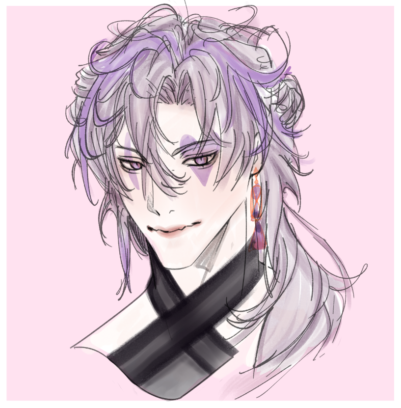 Day 76 - Quick doodle of VTuber <a href="/LucienColdren/">Lucien Coldren</a> 
It's been quite a while since I could relax and draw some Ikemen. Lucien is a Chaotic Butler by name, but just a "murderous" lil' babygirl in my opinion and a very very tall man. #Fanart #Vtuberart #Illuciestration