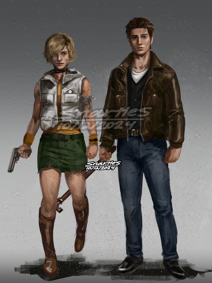 been messing around with some more Silent Hill art. I'd love a remake of 1 and 3 now