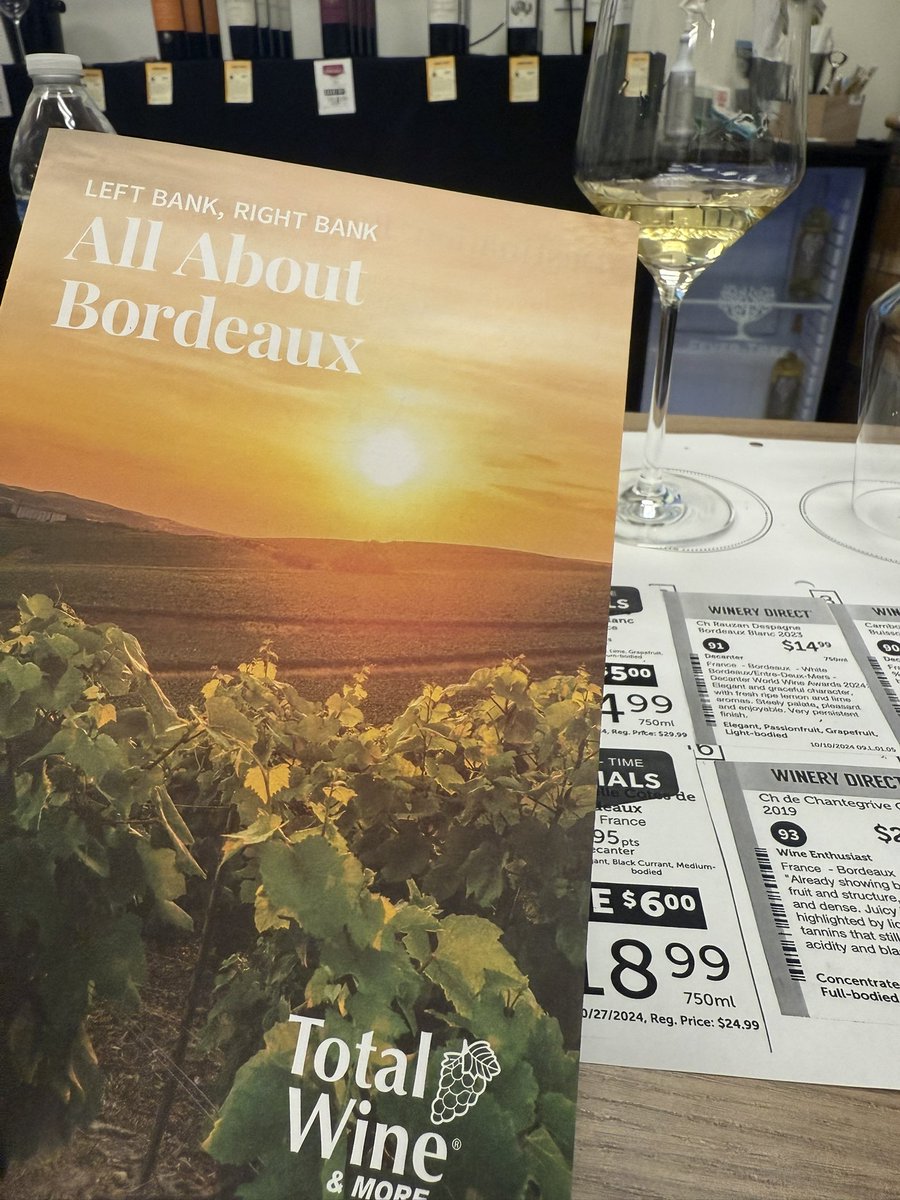 QDeezy1920's tweet photo. @TotalWine All About Bordeaux wine tasting. Great staff. https://t.co/lnshrYNOqI