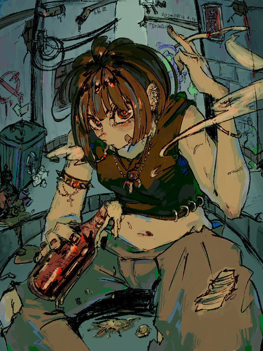HundredTomb's tweet photo. #イラスト練習 #oc #ocart https://t.co/qJldbXCBqv