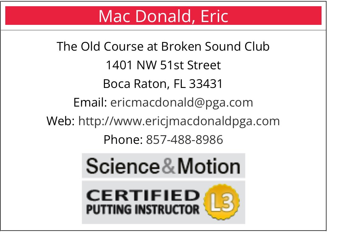ejmacdonaldpga's tweet image. Just completed my SAM Putting Instructor Level 3 certification! Excited to bring this knowledge to my students, helping them improve their putting. I’m here to take your game to the next level. #SAMPuttingLab #GolfInstruction #ShortGameMastery #Golf