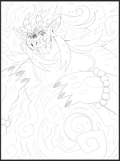 Oni sketch I'm going to try to finish for this month! :) 