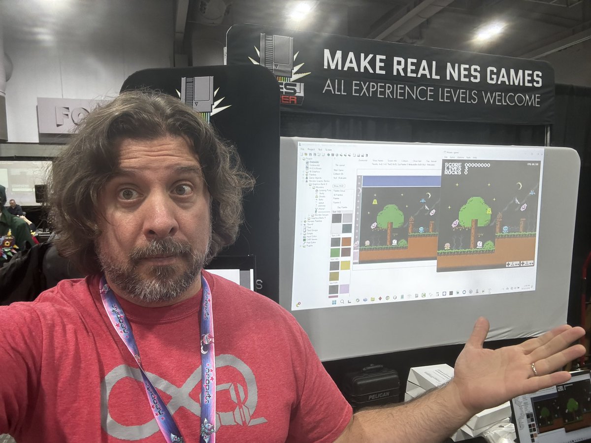Hangin at <a href="/RetroGameCon/">RetroGameCon</a> - come make NES games :-)