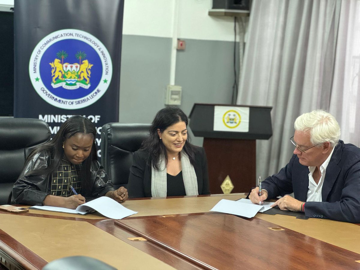 dsengeh's tweet photo. Prof Suri @SuriTavneet &amp; Prof Van Der Hilst from @MIT are in Sierra Leone working with the government on an online university (MIT content customized to Sierra Leone learning specs). Two MOUs have been signed with ministers @WurieHaja and @SalimaMBah. @PresidentBio #WeWillDeliver https://t.co/UJiljZYAyn