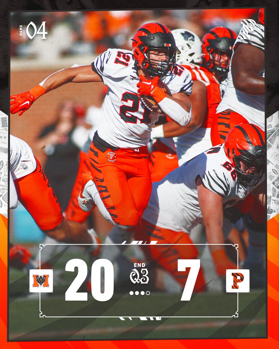 Princeton Football (@princetonftbl) on Twitter photo End of 3rd: <a href="/ClarkDaShark34/">Ethan Clark</a> is the first 100-yard rusher for the Tigers since <a href="/JohnVolker3/">John Volker</a> vs. Bryant last season.
#JUICE 🍊🥤 End of 3rd: <a href="/ClarkDaShark34/">Ethan Clark</a> is the first 100-yard rusher for the Tigers since <a href="/JohnVolker3/">John Volker</a> vs. Bryant last season.
#JUICE 🍊🥤