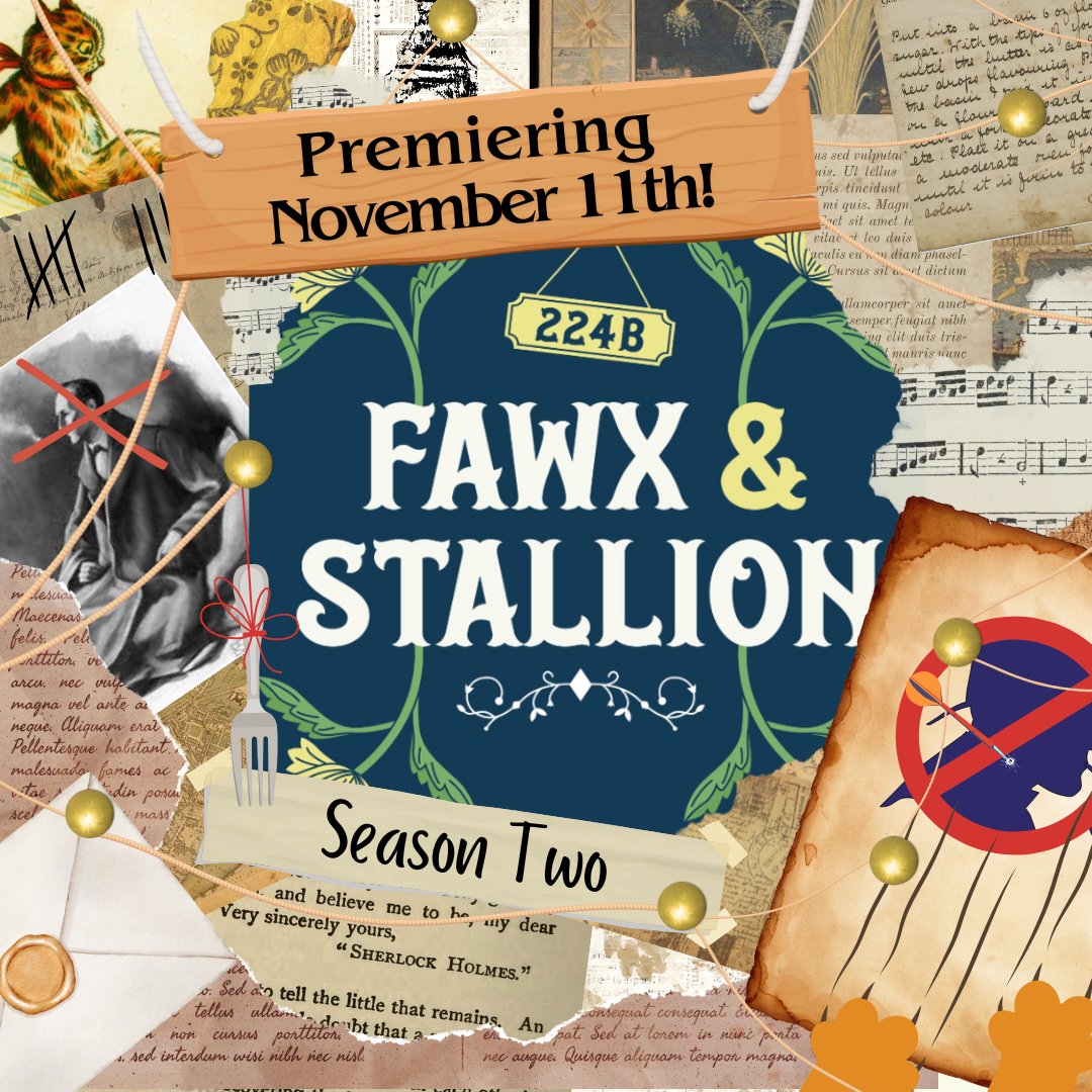🚨We are so excited to announce that Fawx &amp; Stallion Season 2, The Case of the Precarious Park, will be premiering on NOVEMBER 11TH!🚨 Eps 1-6 will air bi-weekly, and all episodes will be available early to our Indiegogo backers at the Press Pass level and above!🎢🌊🎭🔎❤️‍🔥