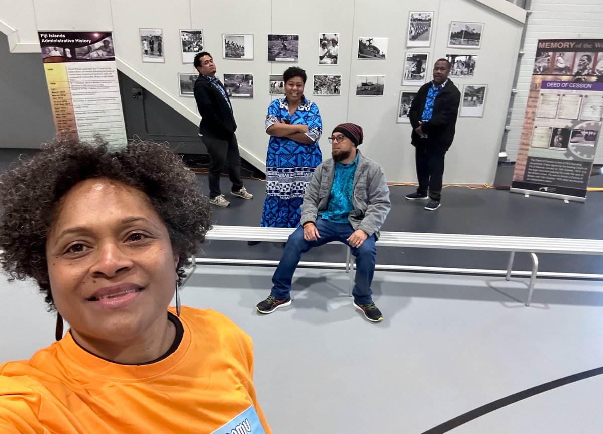 ArielaZibiah's tweet image. The National Archives of Fiji 🇫🇯 continued2establish connex (#genealogy, #land etc) + a tour of #TeAraAtea. @dave_lavaki &amp;amp; @TumeliTuqota screened @ElecInParaDoc + #talanoa.  
“Let’s normalise talking about our #politics!” 💯💥
#vinavalevujina #fijidiaspora on #TeWaipounamu