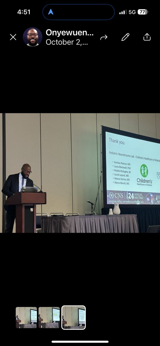 AndrewReisner2's tweet image. All at @PedsNeuroLab so proud of Research Coordinator, Alvin Onyewuenyi. Excellent presentation at CNS annual meeting "Higher Rates Of Neurosurgical Interventions In Black Pediatric Patients Following TBI". @EmoryNeurosurg @pedsNSGYatl @ISPNeurosurgery @EKNduom