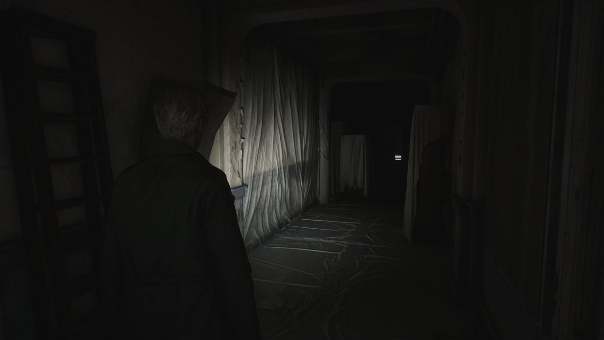 Works really well in SH2 because the lighting is so dark.

I remember my lead on Alien Isolation came up with this idea for wrapping some of the desks/consoles in plastic. Worked really well. I can't find any screenshots unfortunately.

Sometimes you don't need fancy shaders :D