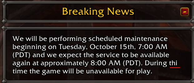 Angstation's tweet photo. @BlizzardCS  Thar be a typo! 

Don't let Turalyon see! https://t.co/bM0W0EjdpN