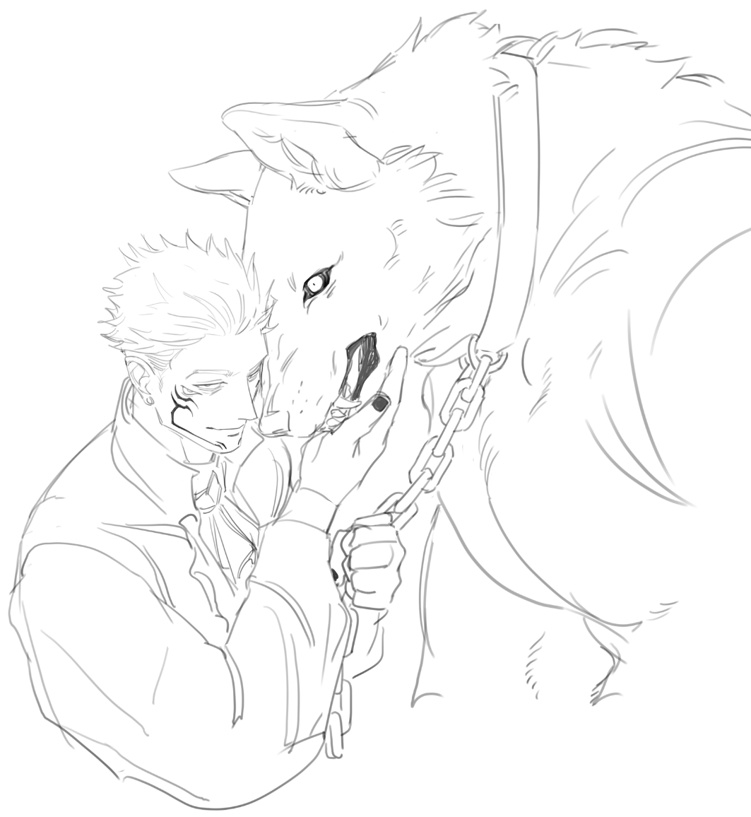 sukuna and his puppy gojo 