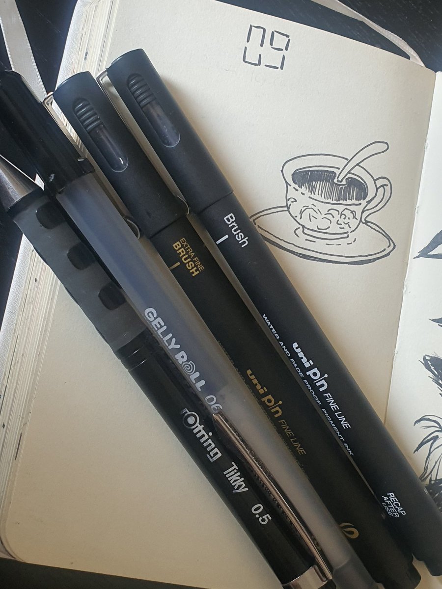 Yuushin_07's tweet image. New batch! I really wasn't feeling one of the prompts, so I doodled a teacup and took a pic of pens I use instead- bit of a #BehindTheScenes moment if you will #inktober2024 #otptober #twiyor #SPY_FAMILY as usuall, check alts for more comments