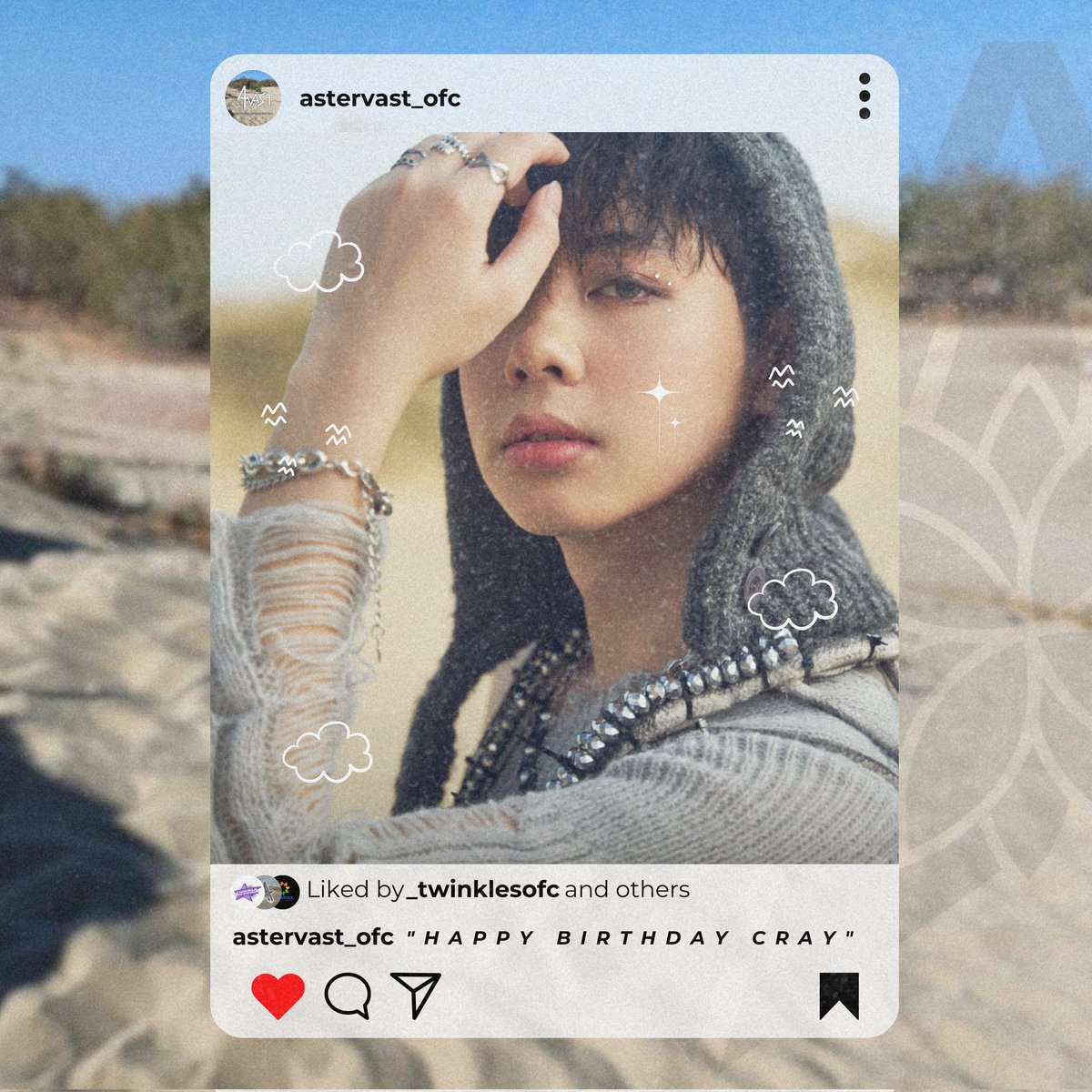 AzterVastofc's tweet photo. Happiest birthday to ASTER CRAY! 🎉
Please remember that your voice brings joy to so many — Enjoy your special day today! We love you!
#ASTER_CRAY #ASTER #HAPPYCRAYDAY
@aster_cray @_asterofc @asterisk_ph https://t.co/Lh8nUlkDgS