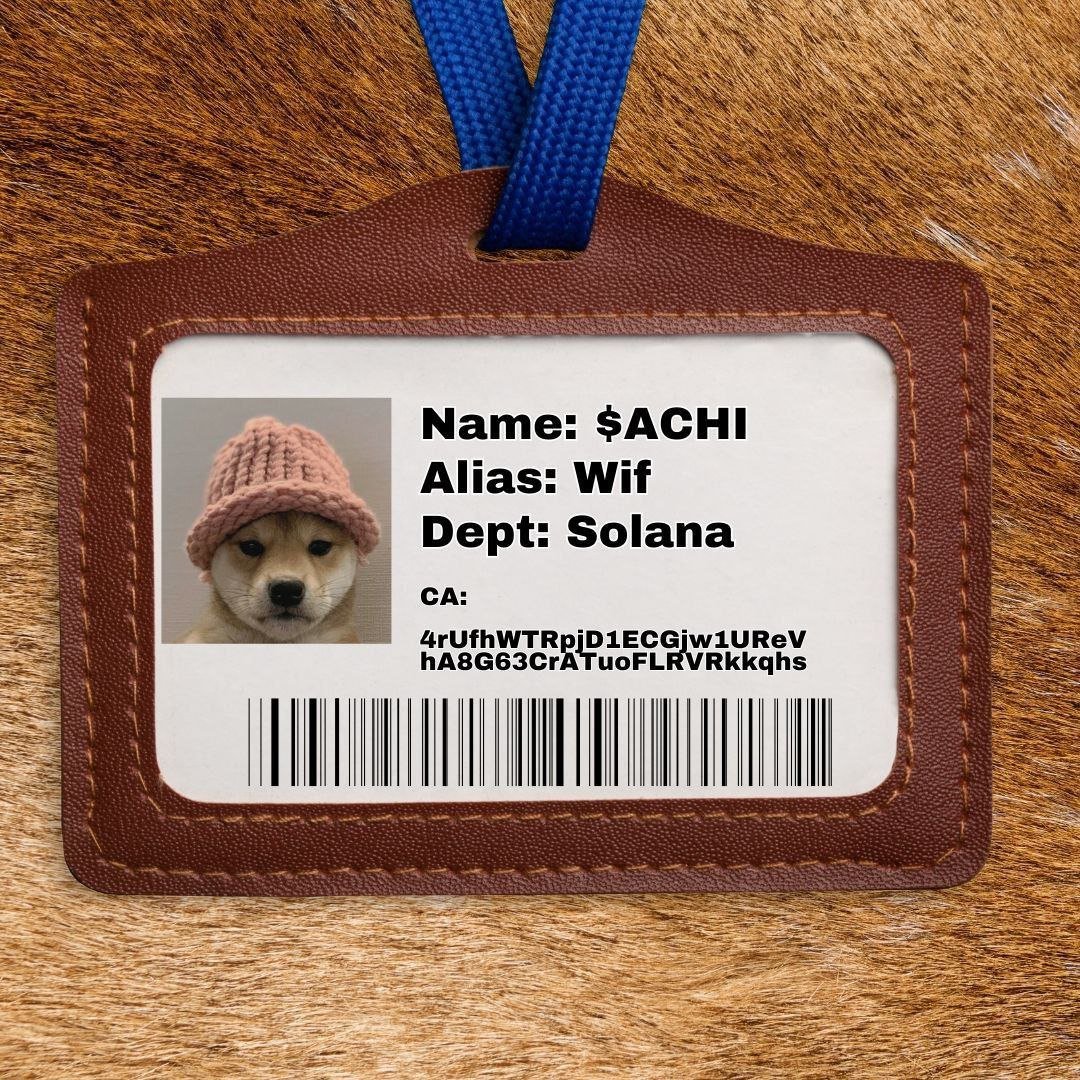 $WIF = $ACHI

That's the tweet.

DYOR 😉