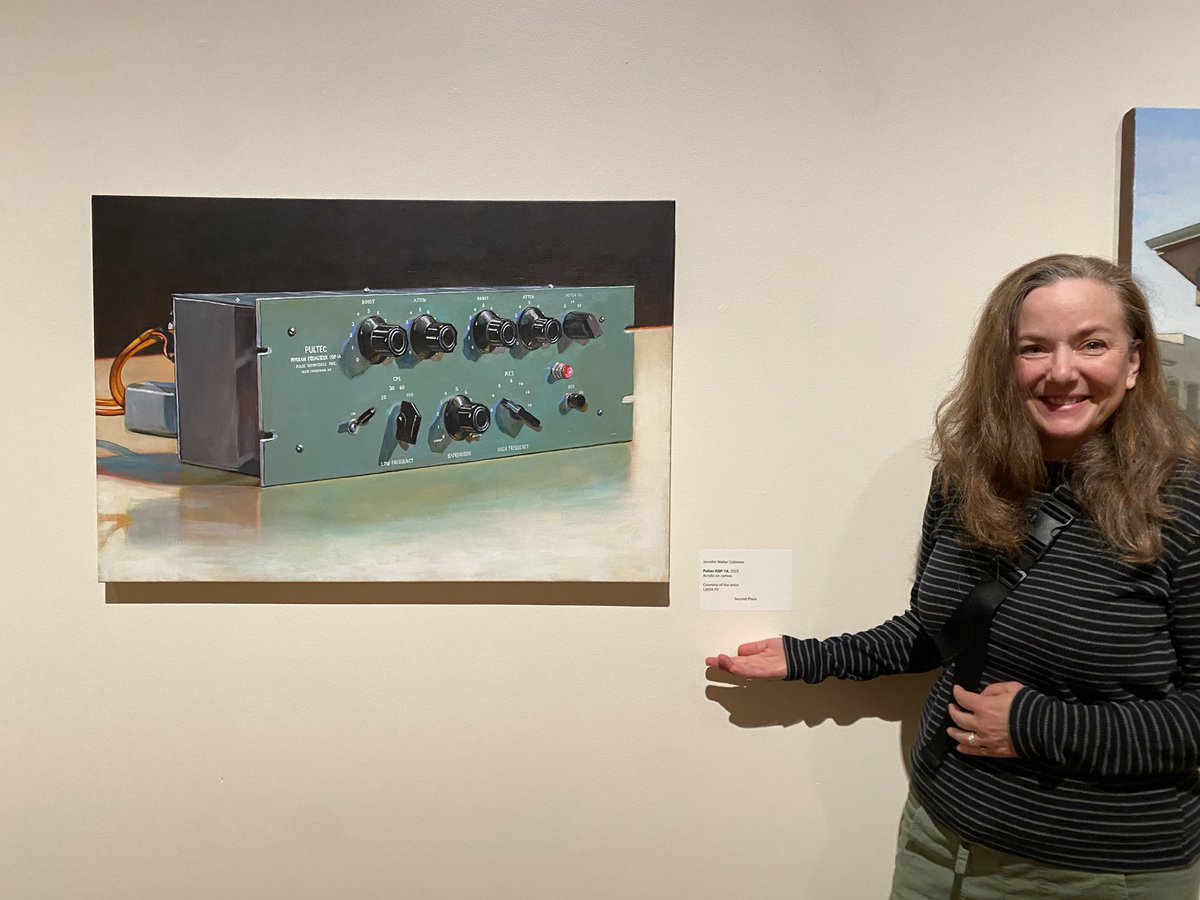 Just learned that my Pultec painting took second place in the "Art of the Hills" exhibit at @BerkshireMuseum !