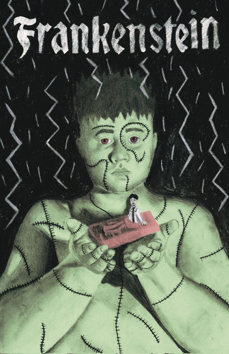 This is my book cover for Frankenstein! I'm so happy with how it turned out and hope yall love it too <3
-
#Frankenstein #illustrator #originalart #frankensteinmonster #colorart #bookcover #bookcoverdesign #booklover #bookcoverdesigner #green #art #red #science #sciencefantasy