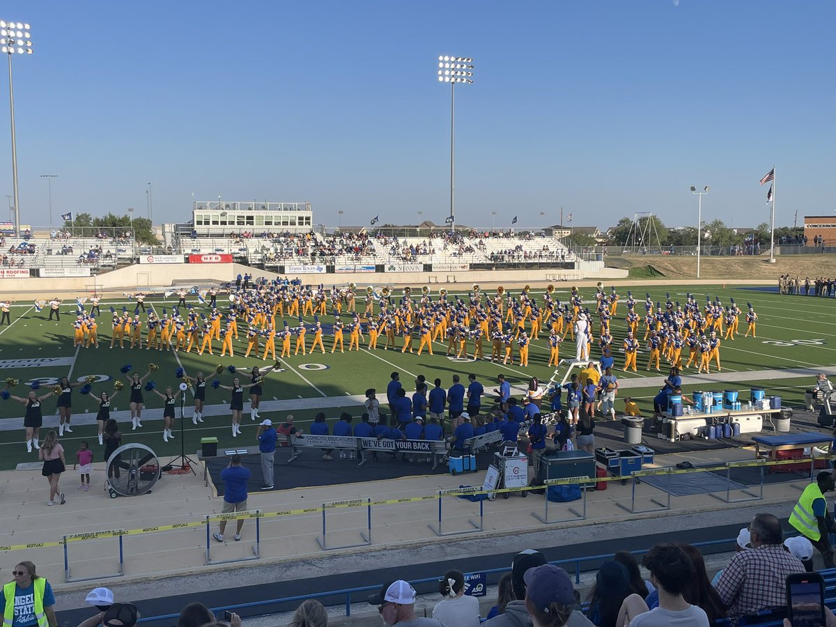 Keithdurham's tweet image. Attending @AngeloState football game with @TerriDurham
