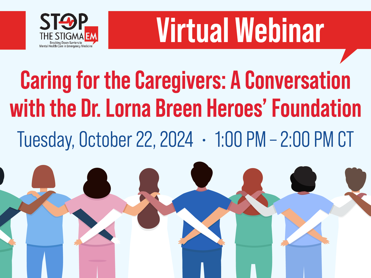 SAEMonline's tweet photo. Join our upcoming #StopTheStigmaEM webinar addressing systemic challenges in #EmergencyMedicine, including the imposter phenomenon during career transitions and the need for supportive structures.

Register now: https://t.co/QEBACr9JKL https://t.co/s6niGdrBz5