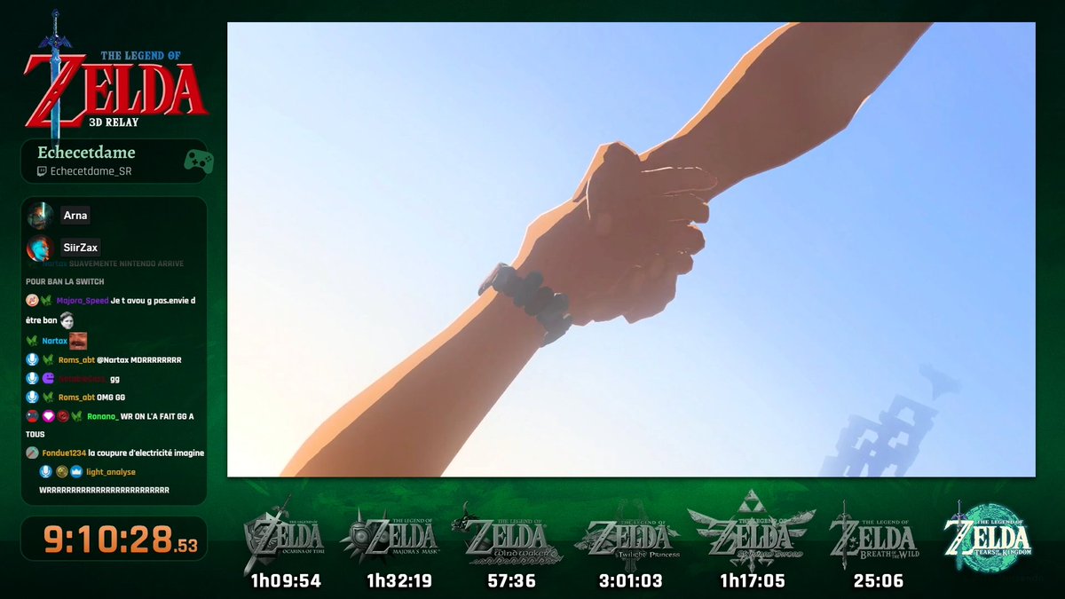 3D ZELDA RELAY WORLD RECORD WITH MY BOYS 
<a href="/Marco8641/">Marco</a> <a href="/Aloakirby/">Aloakirby</a> <a href="/Jeez_sr/">Aurel</a> <a href="/RonanoSR/">Ronano</a> <a href="/arnagisma/">Arna</a> <a href="/Echecetdame/">Echecetdame</a>