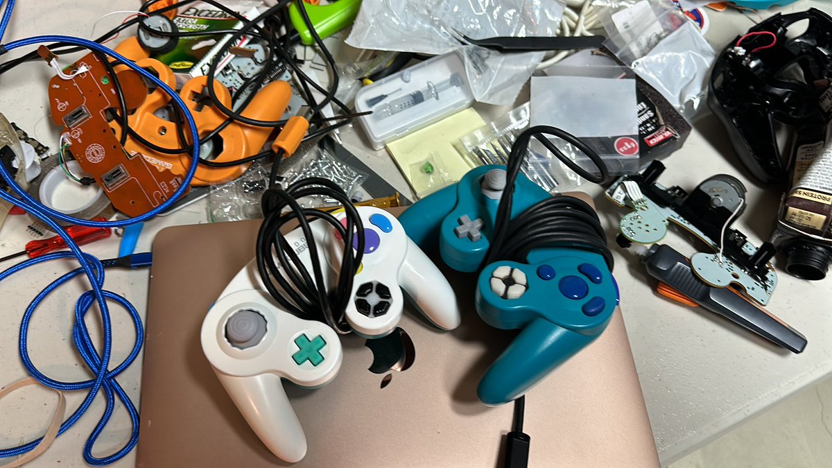 Controllers are exhausting 💀. Somebody needs to clean my desk and I hope it’s not me 😵‍💫