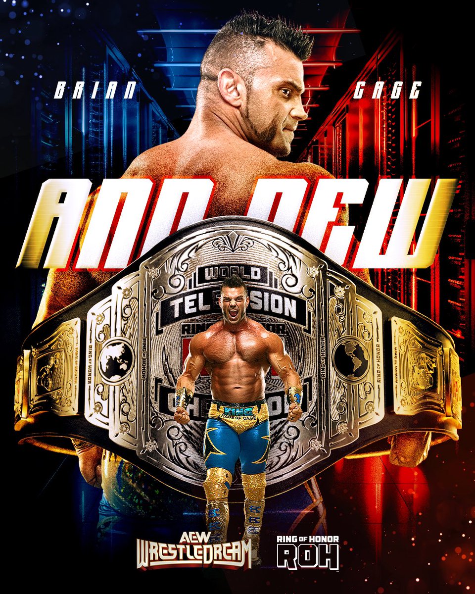 ringofhonor's tweet image. #ANDNEW #ROH World Television Champion ‘The Machine’ @briancagegmsi