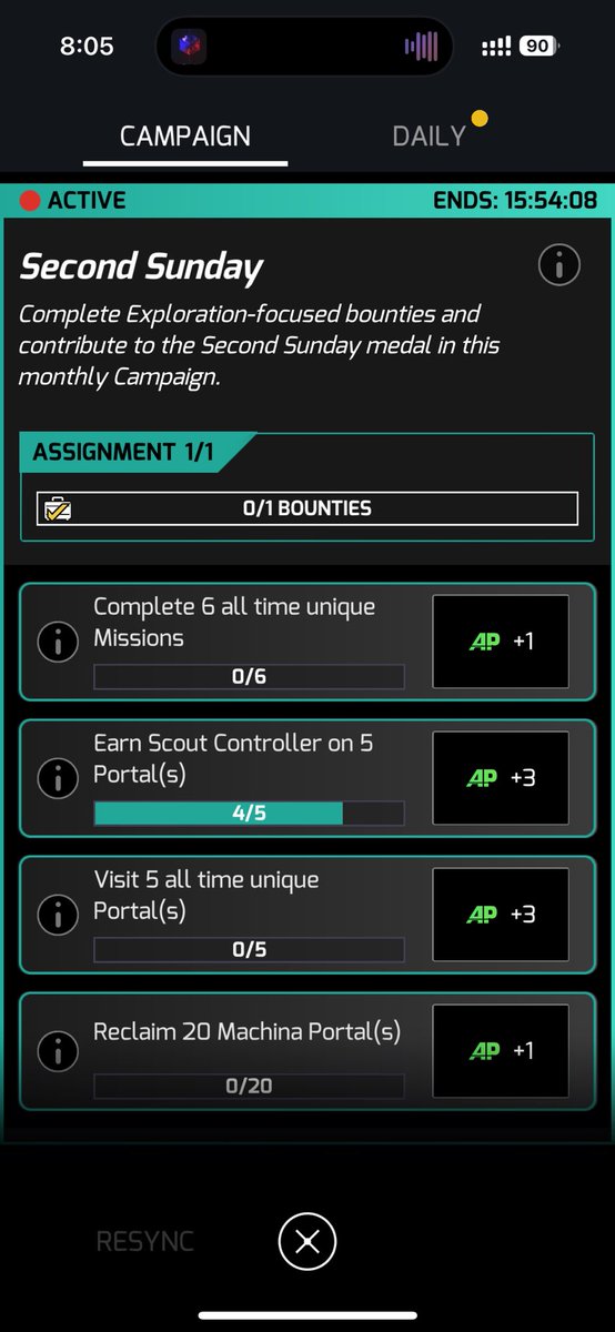 ATokiyomi's tweet image. ポータルスキャン画像を後からアップロードしてスカウトコントローラーを5つ以上獲得したわしに与えられたバウンティクリア数とは… #Ingress #SecondSunday #2SS