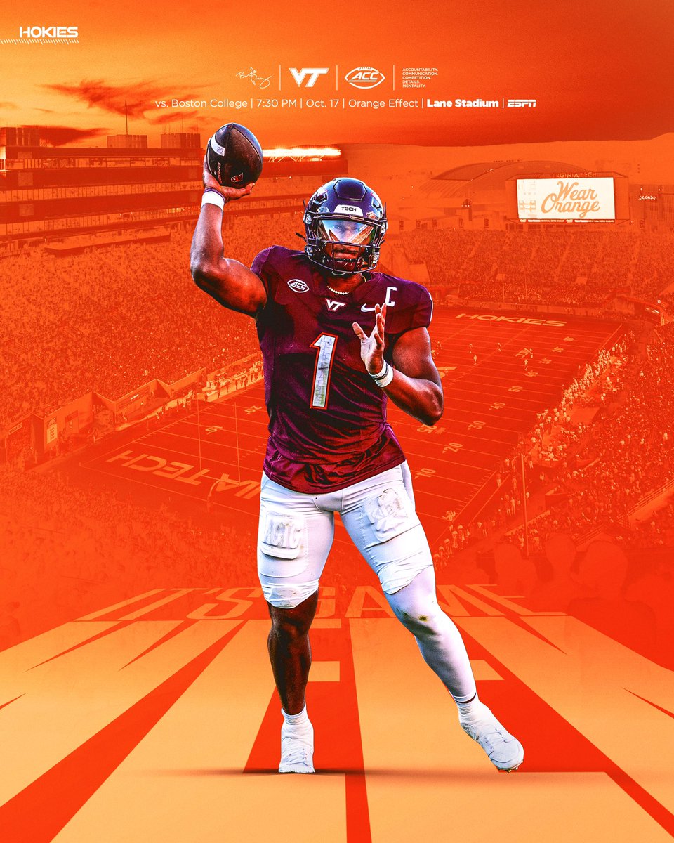 Orange Effect 🟠
Thursday Night in Blacksburg 😤 
Be there 😎

#ThisIsHome