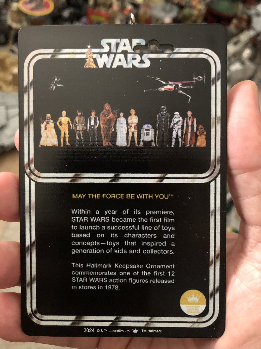 SWcollectorOC's tweet photo. The wife picked up my 2024 Hallmark mini vintage Darth Vader ornament today. Very sturdy. One of the first two SW figs I ever got back in ‘78 (Luke the other one). Hopefully they’ll produce him &amp; others down the road. #StarWars https://t.co/6snHS9GWhd