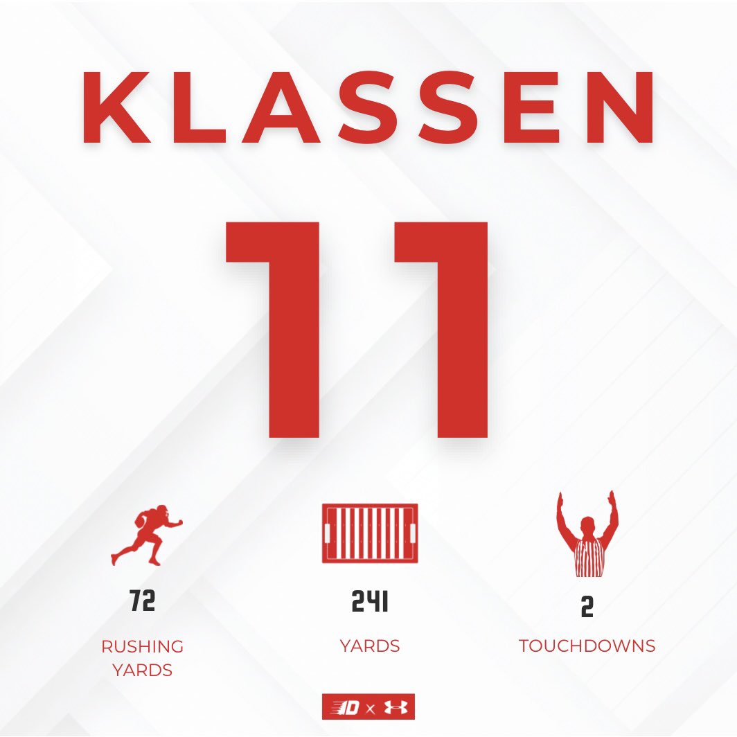 QB Ben Klassen brought the heat today 🔥

#WearTheRed | #ForksUp