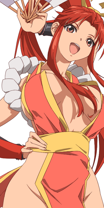 平成5年くらいになると観たことない年があったり。一度不知火舞は描いてみたかったので #餓狼伝説 