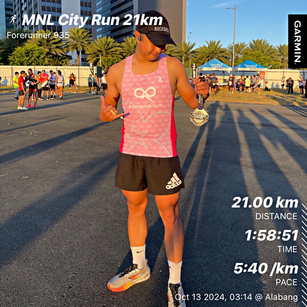 patrickishere's tweet photo. Breaking in our BLOOMS RUN CLUB singlet by Podium Designs x Rapidfire Custom Sportswear with a 1:58:51 half marathon. So stoked to be back inside the sub 2 barrier 🔥

#BloomsRunClub
#Bini https://t.co/ofsTLP71r6