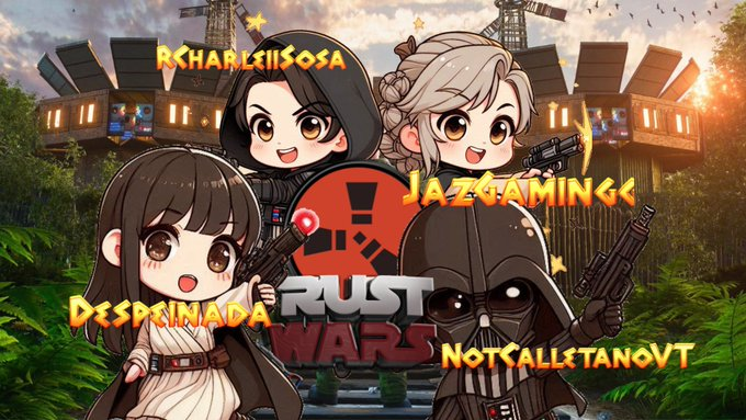 Ya estamos directo ahora mismo  aqui les presento mi team de rust
@Projec7Creators
<a href="/1CharleiiSosa/">RCharleiiSosa</a>
<a href="/despeeinada/">Despe🫧</a>
<a href="/NotCalletano/">NotCalletanoVT</a> 

LINK ABAJO