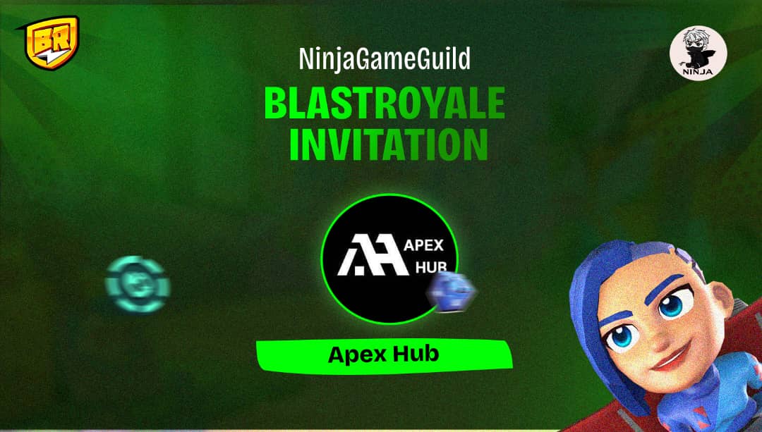 Noobs get ready for the African showdown! 🌟

Apex Hub is thrilled to compete in Blast royale Tournament, hosted by the @NinjaGameGuild 

📍 Venue: NinjaGameGuid discord: discord.com/invite/rCGK6AC…

📺 Watch live on Twitch: twitch.tv/ninjagameguild/
🕕 Time: 4 pm GMT + 1, October 13th
