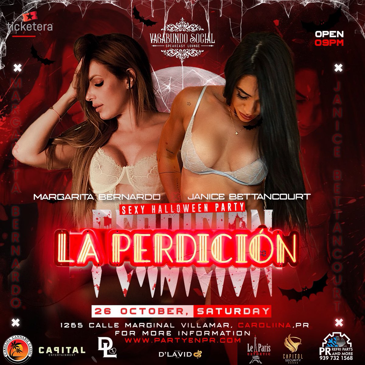 ¡Únete a Perdición! 💋🔥🎃
La Noche Más Sexy de Halloween  
Conoce en persona a @LaMILFdePR y a <a href="/JANICEBETA99491/">JANICE BETANCOURT</a> ✨ más atrevidas que nunca en Vagabundo Social 

🍾 boletos aquí 👉 ticketera.com/laperdicion/

#PerdiciónHalloween” #halloween #sexy