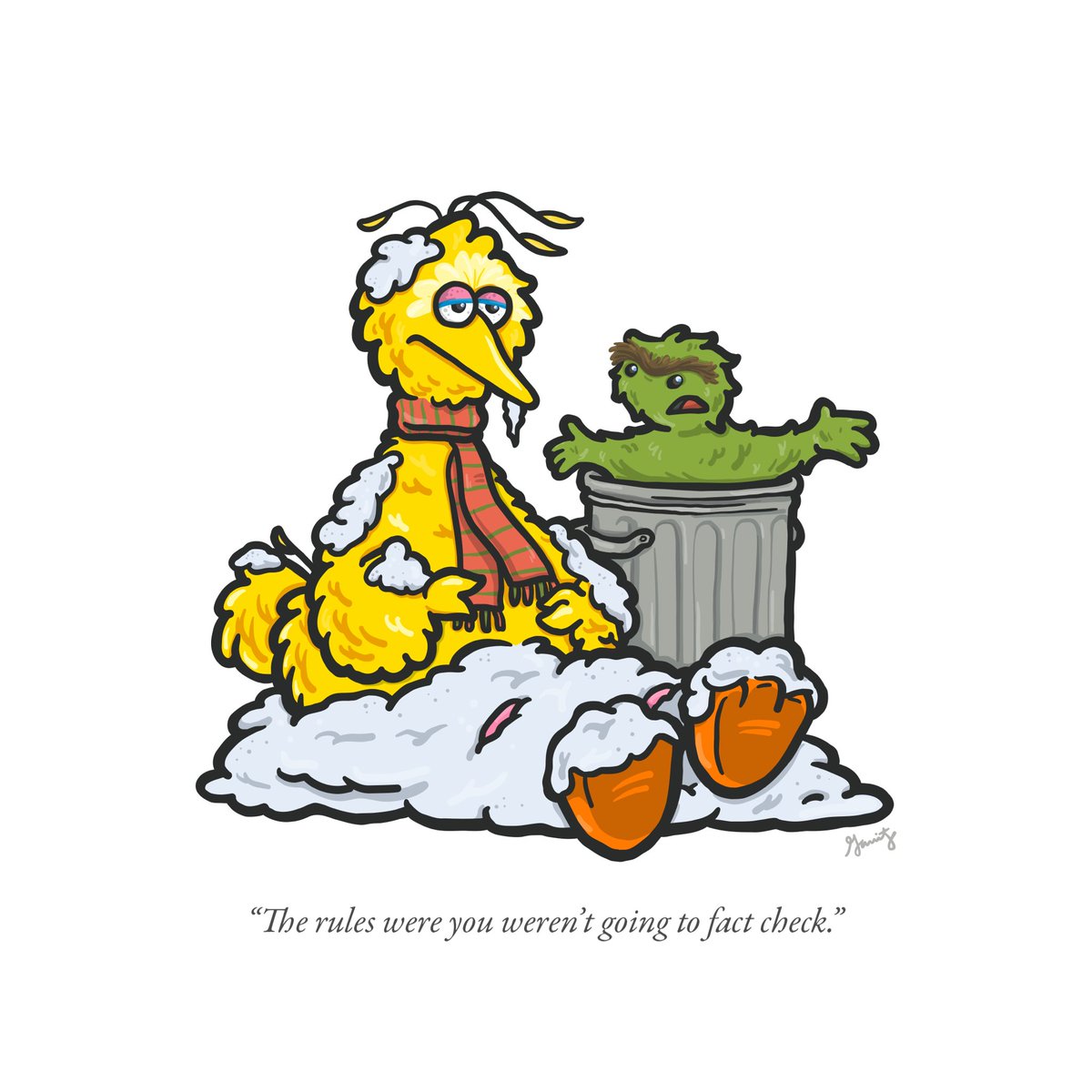 camgarrity's tweet photo. Sorry not sorry. #SesameStreet #Christmas #Muppets #JimHenson #CarollSpinney #BigBird #Oscar #Illustration #Adobe #AdobeFresco https://t.co/5pPxxr3jA5