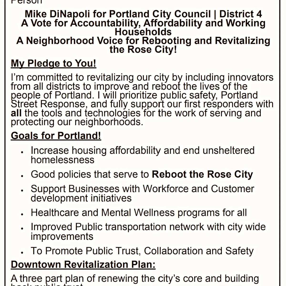 MD4PDX's tweet photo. Proud to share my Portland City Council candidacy! As a union tradesperson &amp; lifelong Portlander, I'm fighting for working-class values, environmental protection, mental health access, &amp; affordability. Let’s build a stronger, fairer Portland together! #MikeDiNapoliForPortland https://t.co/Idr8gvoOaO