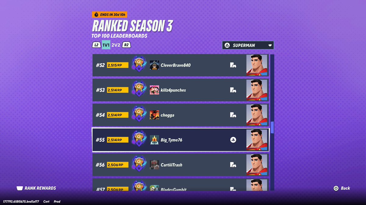 WiseGuyBlessed's tweet image. Finally hit master level with Superman. I almost gave up using him but I’m stubborn. Glad I am! 
#Multiverses