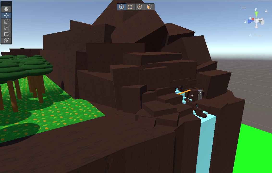 All just very simple shapes as placeholders, but I'm slowly building the world.