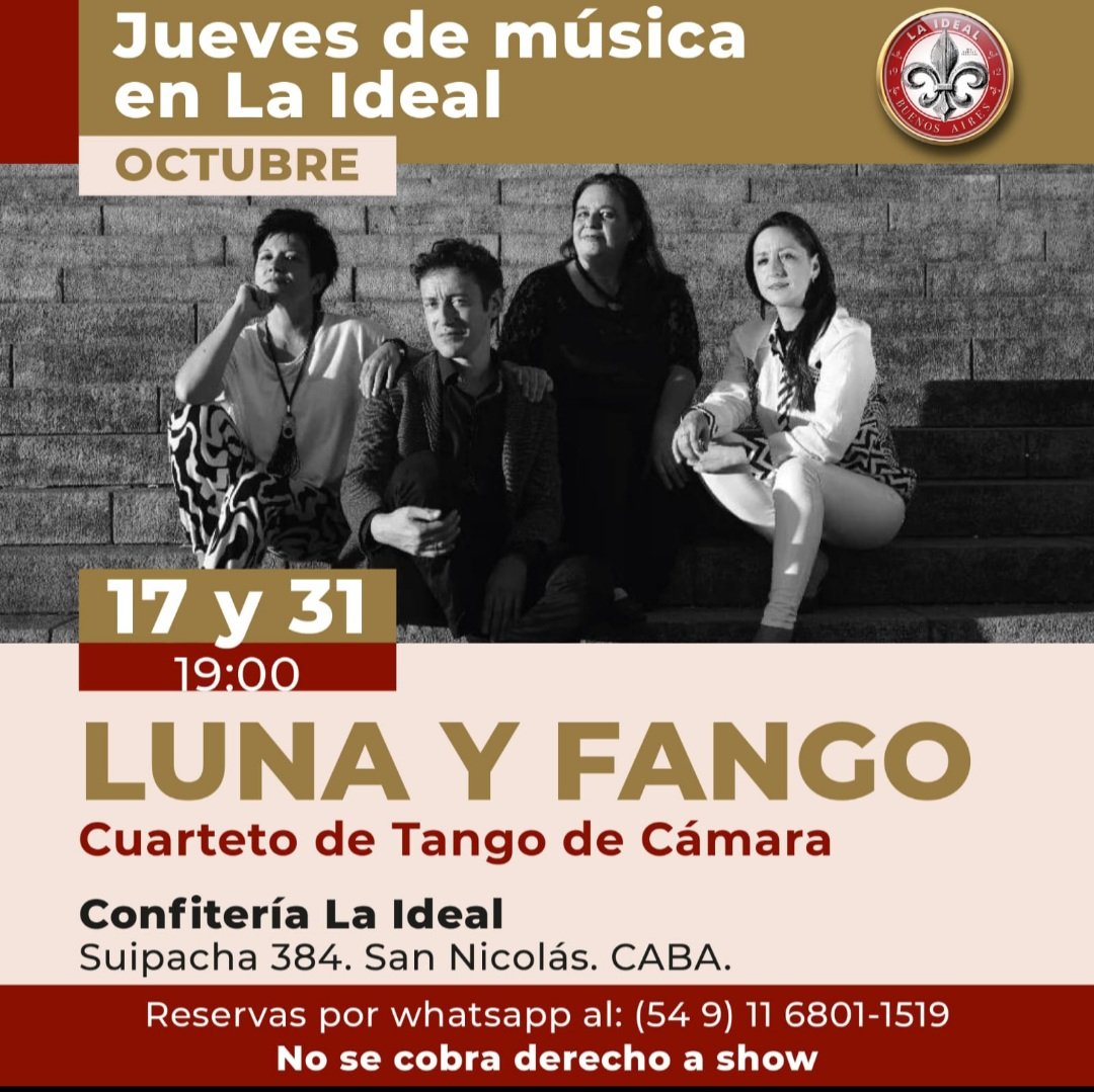 Entrada Libre y gratuita  <a href="/ConfiteriaIdeal/">Confitería Ideal</a>