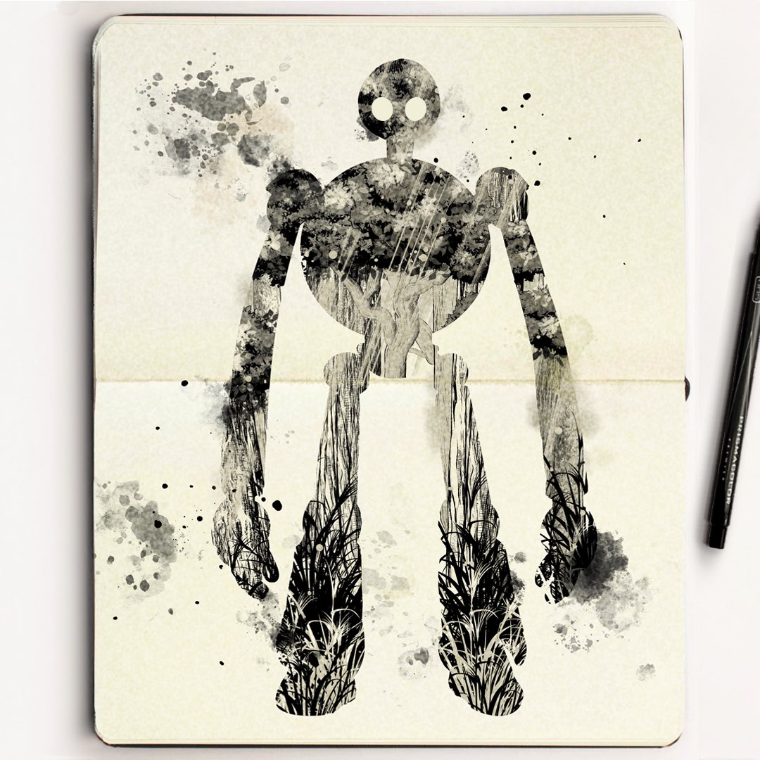 myinkcorner's tweet image. #inktober day 11 #TheWildRobot