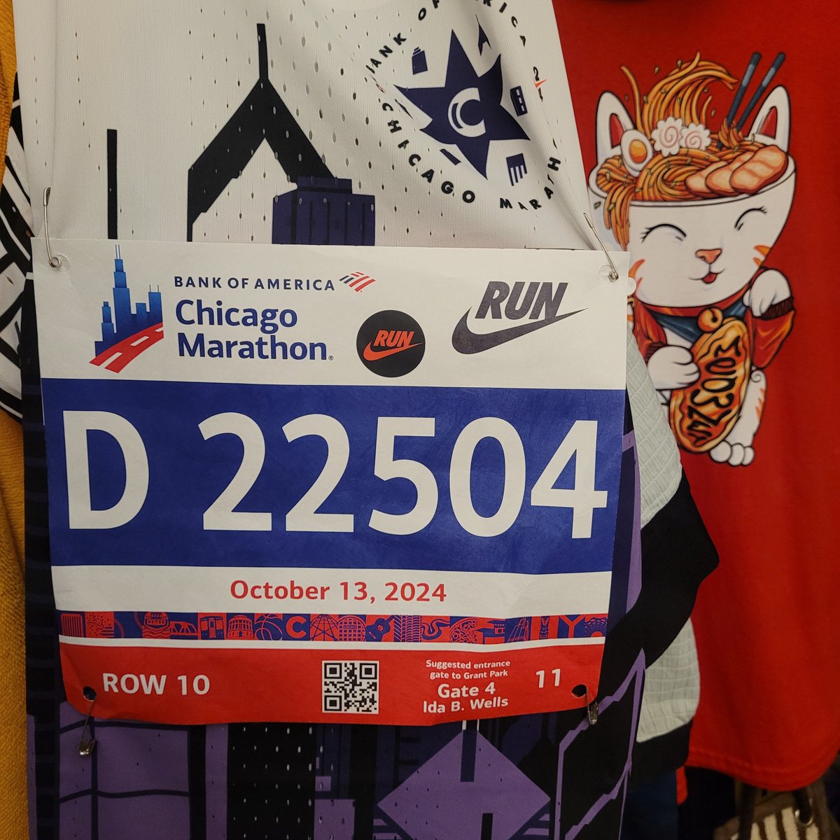 StereoRooster's tweet photo. Tomorrow is just another day, no? @ChiMarathon 

Bank of America
Chicago Marathon
October 13, 2024

Bib # D 22504

@Nike @FleetFeetChgo 
Nike / Fleet Feet Chicago
Thank you for this opportunity to run!

Wish me luck! Heel hurts. https://t.co/pHBXSzqJHc
