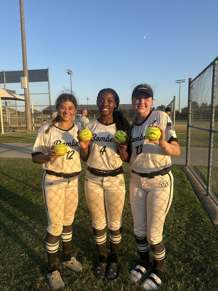 Home Run contributions to a strong outing this Saturday, congrats to whole Texas Bombers NTX 08 - Gold team and special mention to <a href="/LailahMurray4/">Lailah Murray</a> (2027, P,/INF), <a href="/addisonhanson13/">Addison Hanson</a> (2026, P/ 1B), <a href="/SamSaluja12/">Sameera Saluja</a> (2026, C/3B) for those HRs today