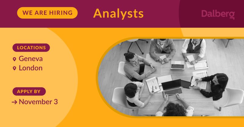 opportunitiesfy's tweet photo. 🌍 Join Dalberg Advisors as a Europe Analyst! 🌍#Dalberg is seeking talented individuals for their team in #Geneva and #London 💼
🗓️ Application Deadline: November 3, 2024
🔗 More info: https://t.co/fbBJR4JMXl
#ResearchAnalyst #SocialImpact #CareerOpportunities #Consulting https://t.co/JGoJogmnyJ