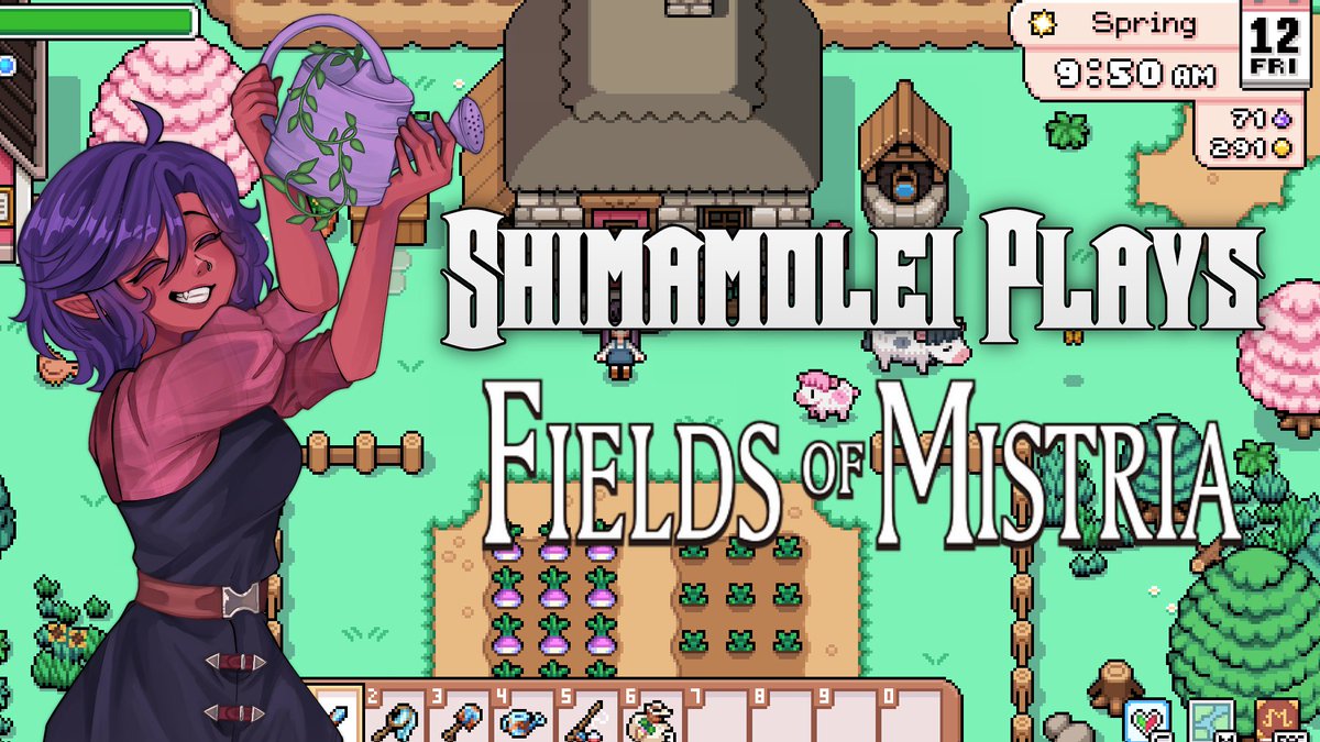 shimamolei's tweet photo. Playing Fields of Mistria! 
https://t.co/ai8JiDM7Wf https://t.co/w3KXXvuTfF