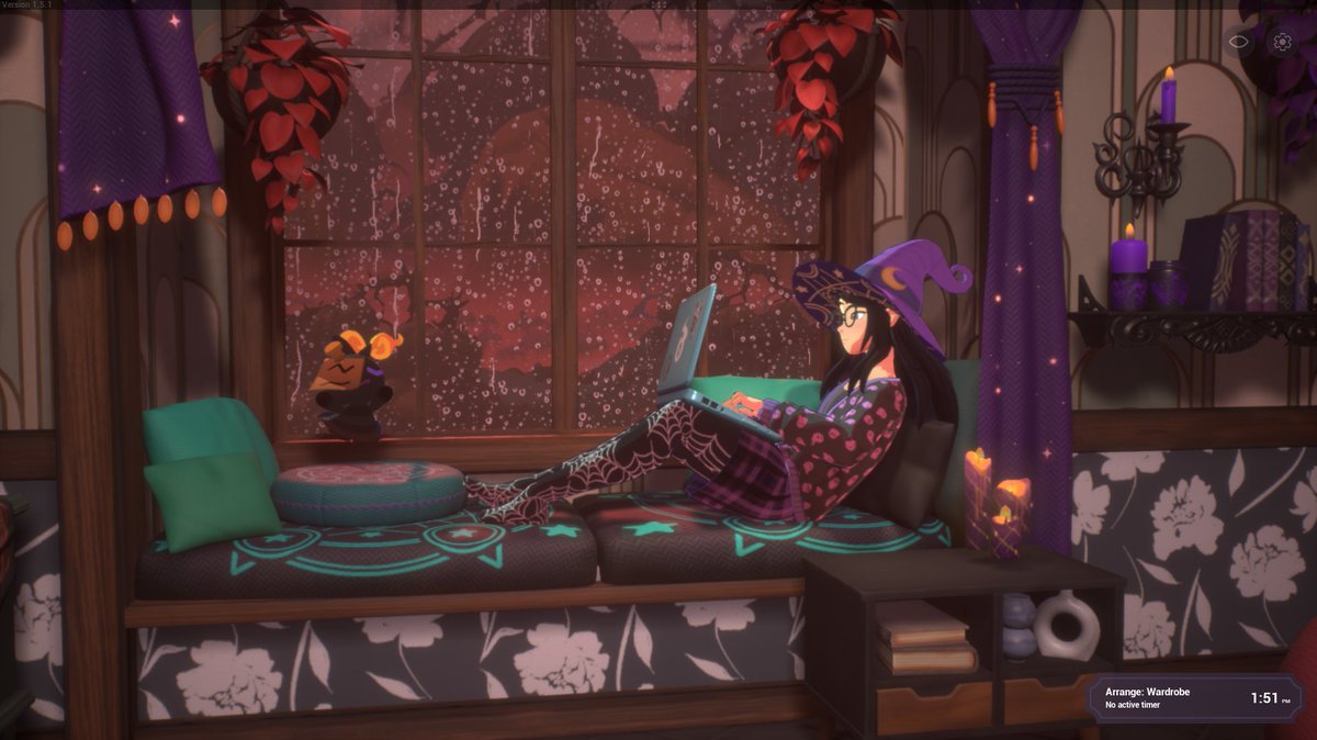 my Spirit City home and persona all prepped for spooky season 🥳🥰🪄