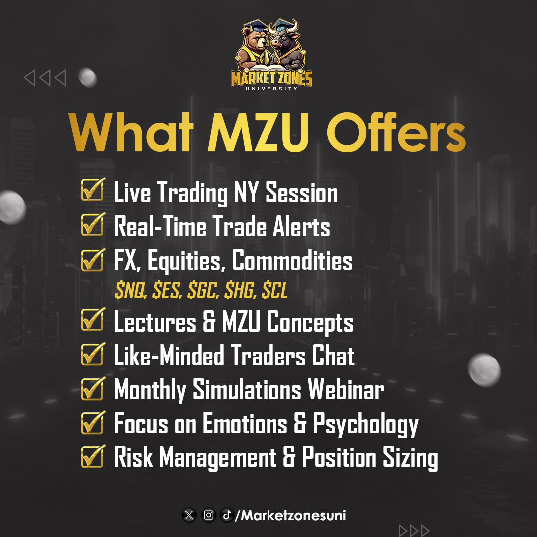 Marketzonesuni's tweet photo. What MZU Offers!

#mzu #futurestrading #forextrading #optionstrading #spx #qqq #xauusd https://t.co/cGu5zpE6PW