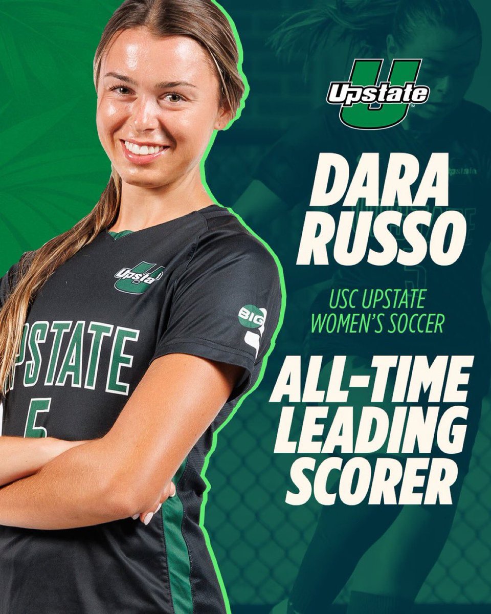 With her goal against High Point tonight, Dara Russo writes her name in the record book to become the Upstate Women's Soccer All-Time Leading Scorer!

#SpartanArmy ⚔️