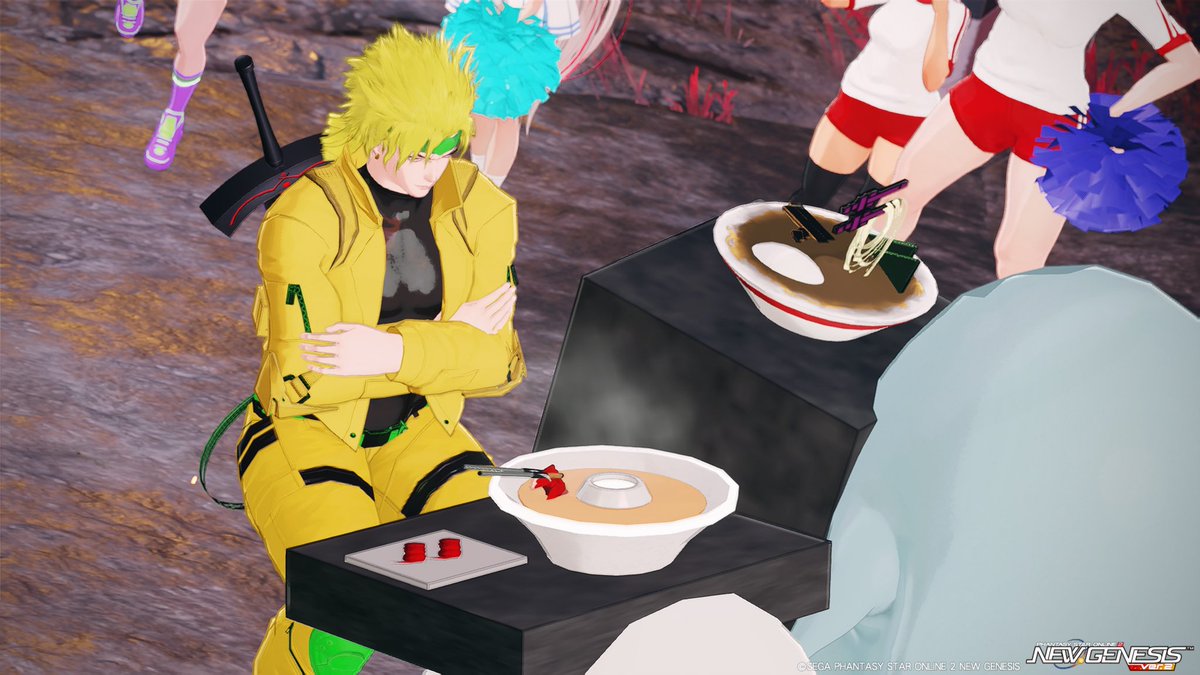 muuship6's tweet photo. 色んなキャラにも食べてもらってます()  #メンテの日じゃないけどss貼る  #キャスト談義  #PSO2NGS https://t.co/rcwQR6QQOP