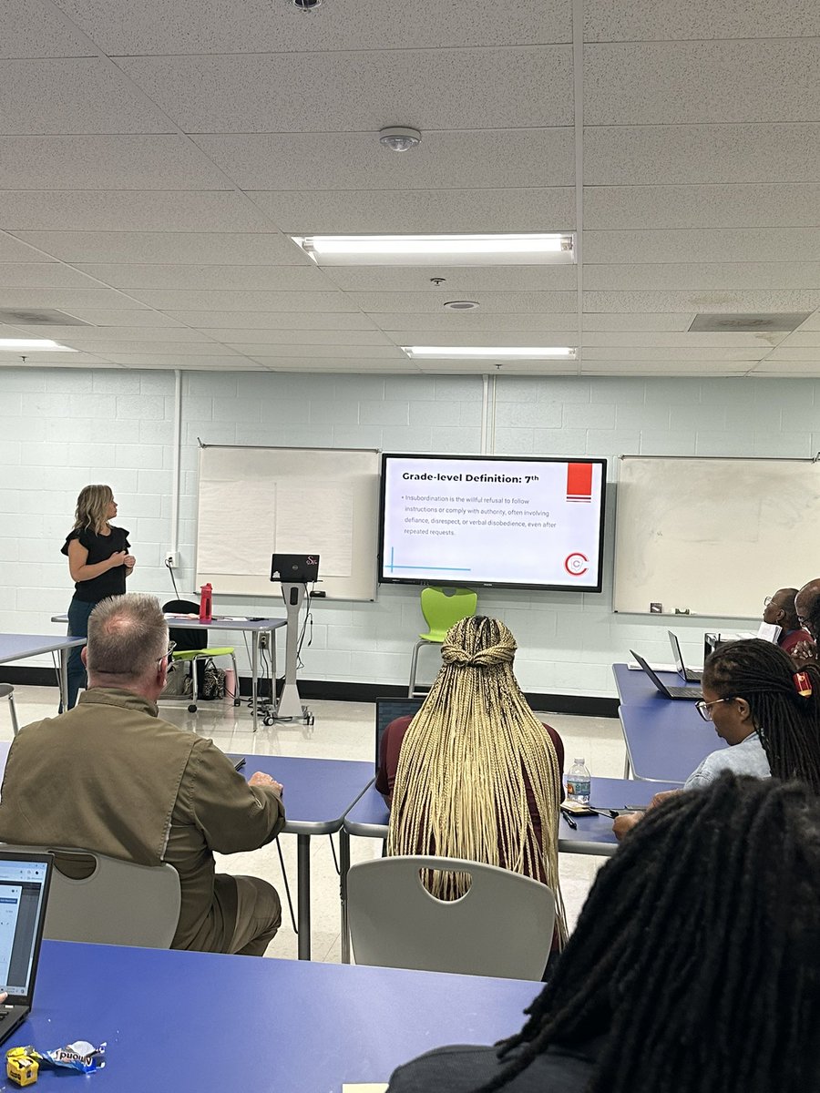 Our Behavior Workshop PL was intentional and specialized in that <a href="/SaraFolk_/">Sara Folk</a> reviewed our data with us (by grade level), then provided strategies that specifically addressed our most-referred infraction. 🙌🏾<a href="/cobbpositivesc1/">Positive School Culture Support</a>