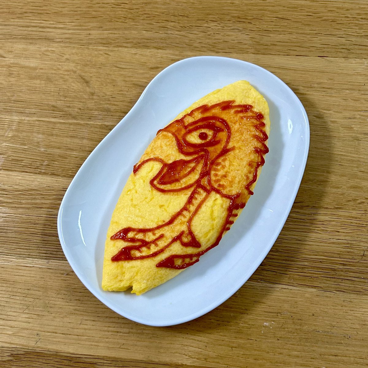 今週のオムレツチャレンジ！ 「おおくちばし」を描いてみました
